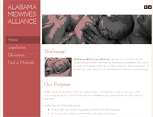 Tablet Screenshot of alabamamidwivesalliance.org